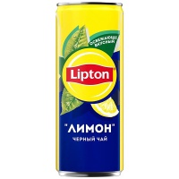 Холодный Чай Lipton / Липтон Лимон 0.25 литра, ж/б, 12 шт. в уп.