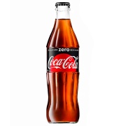 Coca-cola Zero / Кока Кола Зеро Импорт 0.33 литра, стекло, 15 шт. в уп.