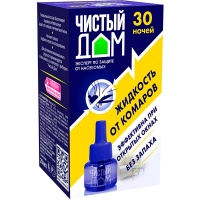 Жидкость Чистый дом от комаров Зеленый чай 30 ночей 29 мл