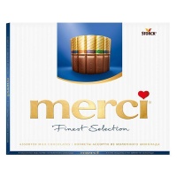 Конфеты Merci Ассорти из молочного шоколада 250 гр