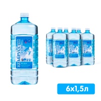 Вода Эльбруссия 1.5 литра, без газа, пэт, 6 шт. в уп.