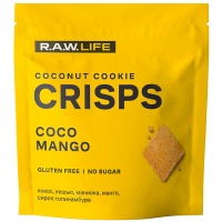 Печенье криспы R.A.W. LIFE кокос-манго без глютена и сахара 35 гр