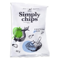 Чипсы Petrus Primus Simply Chips Сметана и лук 80 гр