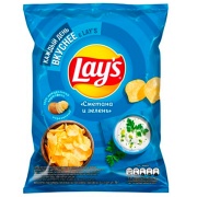 Чипсы Lays Сметана и зелень 70 гр