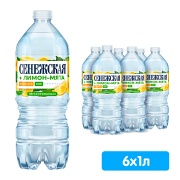 Вода Сенежская Лимон-Мята 1 литр, без газа, пэт, 6 шт. в уп.