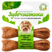 Лакомство Зубочистики для собак мелких пород с морскими водорослями 2 шт