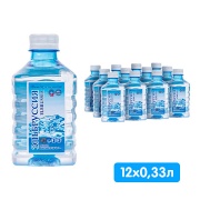 Вода Эльбруссия 0.33 литра, без газа, пэт, 12 шт. в уп.