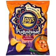 Чипсы Lays рифленые Том Ям по-тайски 125 гр